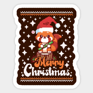 Merry Christmas Redpanda Sticker